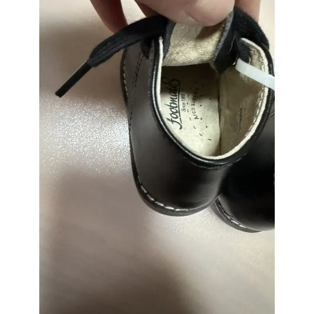 Footmates Black Leather Baby Toddler Shoes Size 2.5 Model 7792 